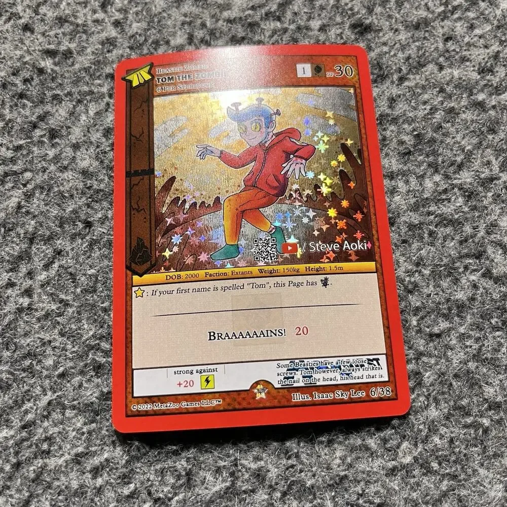Metazoo HiroQuest Tom The Zombie Full Holo 6/38 YouTube Music NM Pack Fresh